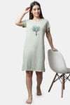 Shararat Cotton Sleep Shirt - Light Green — thumbnail 5